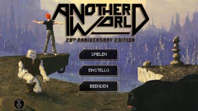 Der Startbildschirm des Spiels Another World (20th Anniversary Edition)