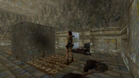 Lara muss bei Schalterrästeln oft auch Gegner, wie hier einige Ratten, töten..